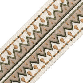 Uxmal Appliqué Border Trim by Samuel & Sons in Nopal