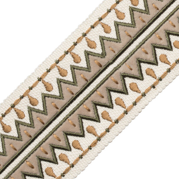 Uxmal Appliqué Border Trim by Samuel & Sons in Nopal