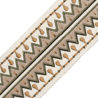 Uxmal Appliqué Border Trim by Samuel & Sons in Nopal