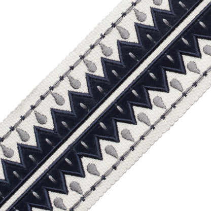 Uxmal Appliqué Border Trim by Samuel & Sons in Indigo