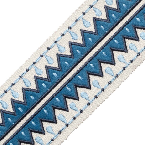 Uxmal Appliqué Border Trim by Samuel & Sons in Cenote