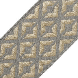 Frida Border Trim by Samuel & Sons in Granite