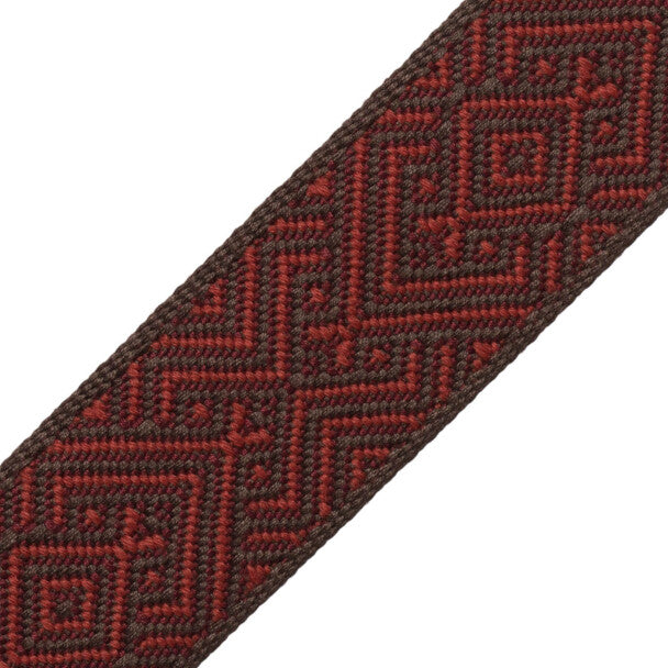 Mitla Border Trim by Samuel & Sons in Cochineal