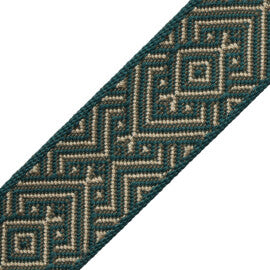 Mitla Border Trim by Samuel & Sons in Jade