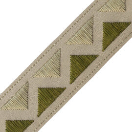 Pyramid Embroidered Border Trim by Samuel & Sons in Nopal