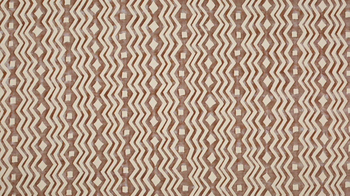 Itza Rust & blue on parchment