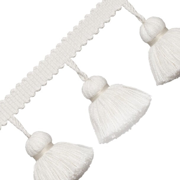Positano Jumbo Tassel Fringe Trim by Samuel & Sons in Cloud