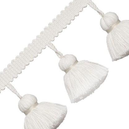 Positano Jumbo Tassel Fringe Trim by Samuel & Sons in Cloud