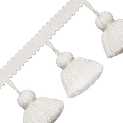Positano Jumbo Tassel Fringe Trim by Samuel & Sons in Cloud