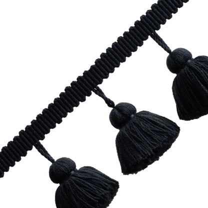 Positano Jumbo Tassel Fringe Trim by Samuel & Sons in Onyx