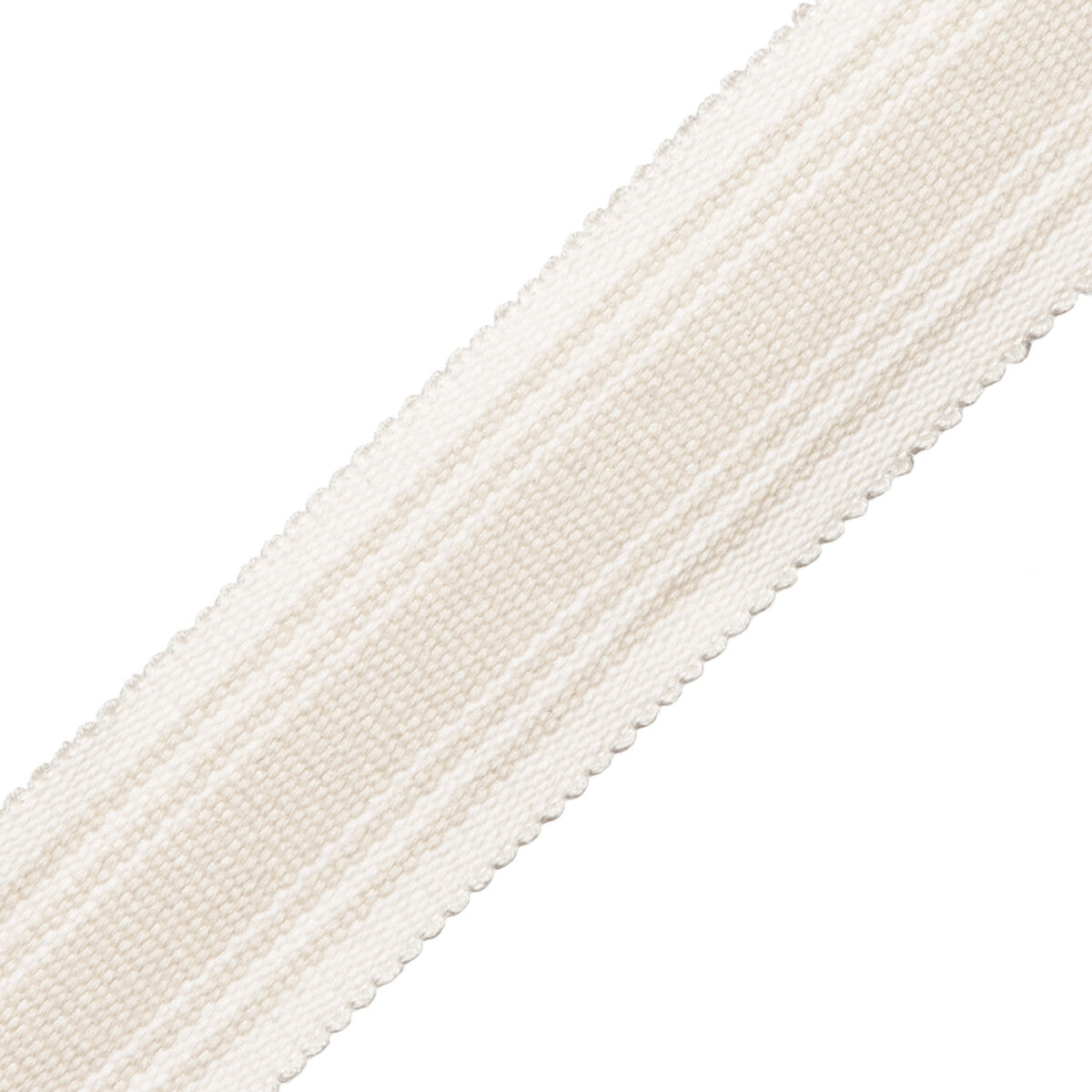 Sorrento Cotton Striped Border Trim by Samuel & Sons in Oyster