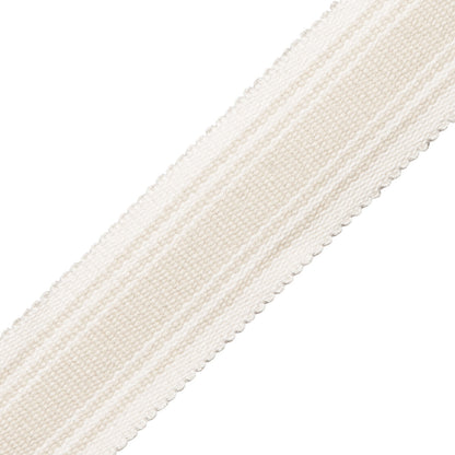 Sorrento Cotton Striped Border Trim by Samuel & Sons in Oyster