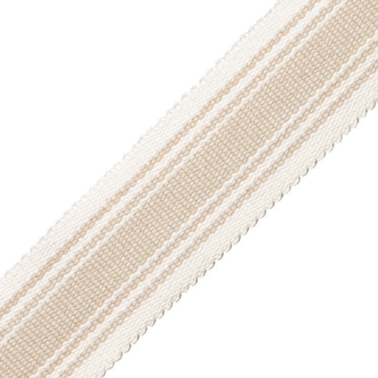 Sorrento Cotton Striped Border Trim by Samuel & Sons in Sand
