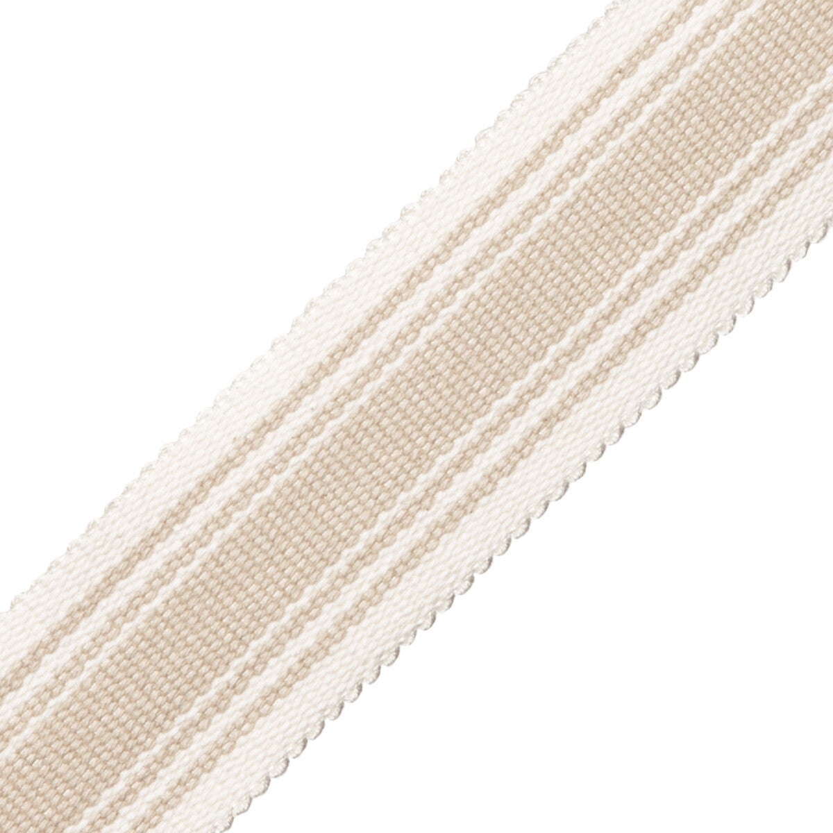 Sorrento Cotton Striped Border Trim by Samuel & Sons in Sand