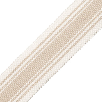Sorrento Cotton Striped Border Trim by Samuel & Sons in Sand
