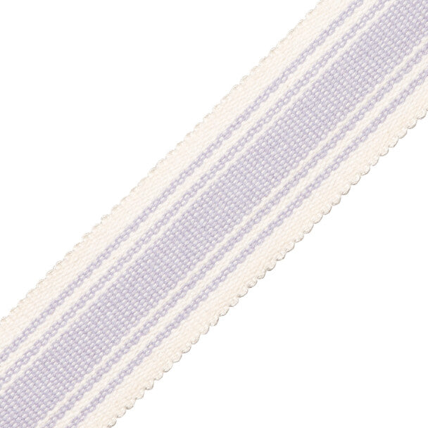 Sorrento Cotton Striped Border Trim by Samuel & Sons in Lavender