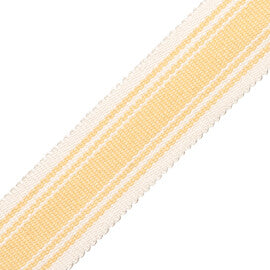 Sorrento Cotton Striped Border Trim by Samuel & Sons in Lemon