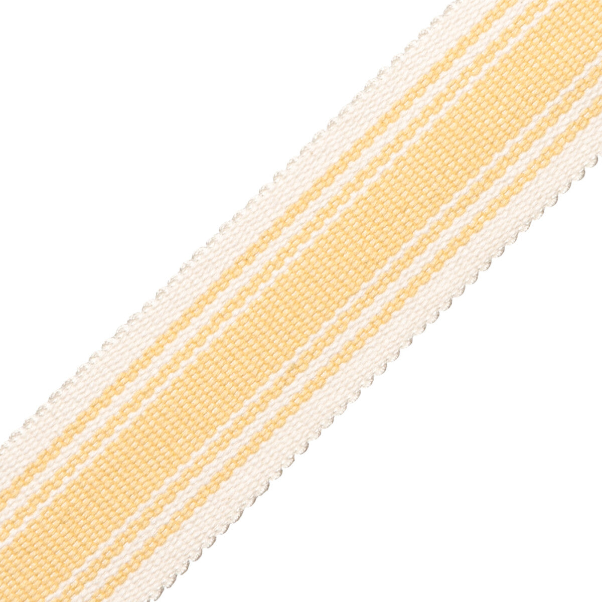 Sorrento Cotton Striped Border Trim by Samuel & Sons in Lemon