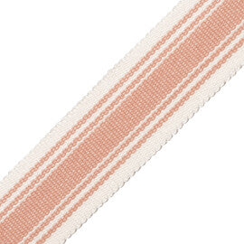Sorrento Cotton Striped Border Trim by Samuel & Sons in Blush