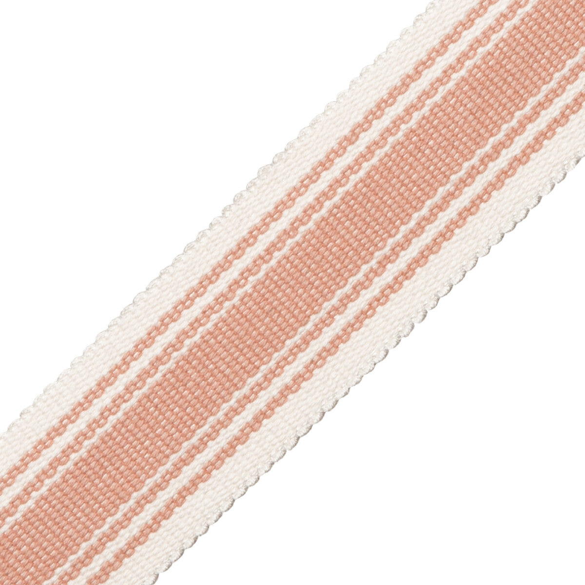 Sorrento Cotton Striped Border Trim by Samuel & Sons in Blush