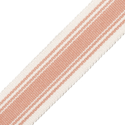 Sorrento Cotton Striped Border Trim by Samuel & Sons in Blush