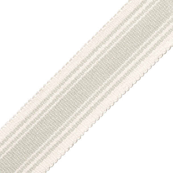 Sorrento Cotton Striped Border Trim by Samuel & Sons in Surf