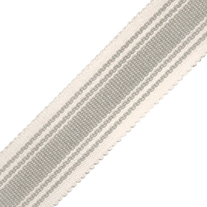 Sorrento Cotton Striped Border Trim by Samuel & Sons in Dove