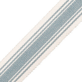 Sorrento Cotton Striped Border Trim by Samuel & Sons in Blue Thistle