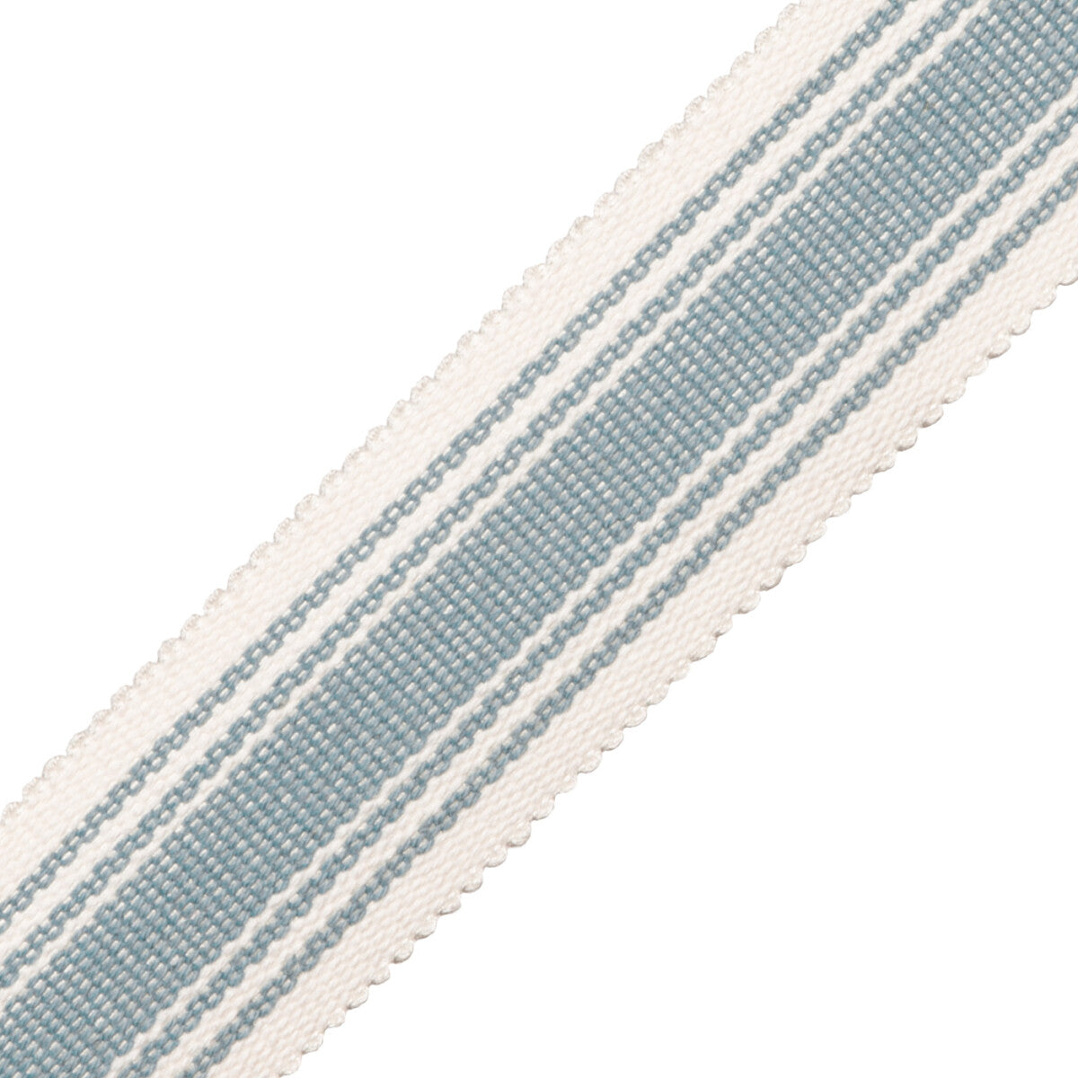 Sorrento Cotton Striped Border Trim by Samuel & Sons in Blue Thistle