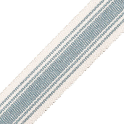 Sorrento Cotton Striped Border Trim by Samuel & Sons in Blue Thistle