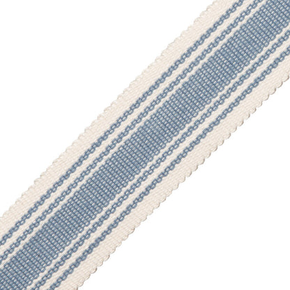 Sorrento Cotton Striped Border Trim by Samuel & Sons in Gentian