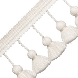 Sorrento Tassel Fringe Trim by Samuel & Sons in Oyster