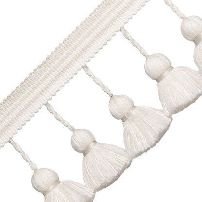 Sorrento Tassel Fringe Trim by Samuel & Sons in Oyster
