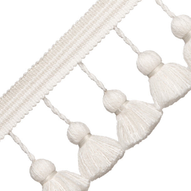 Sorrento Tassel Fringe Trim by Samuel & Sons in Oyster