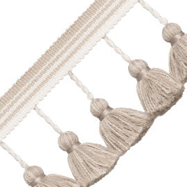 Sorrento Tassel Fringe Trim by Samuel & Sons in Sand