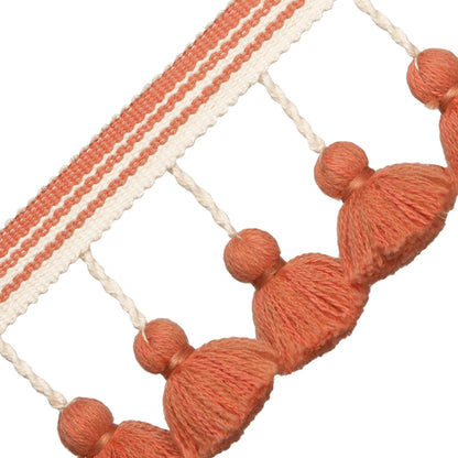 Sorrento Tassel Fringe Trim by Samuel & Sons in Coral