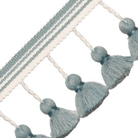 Sorrento Tassel Fringe Trim by Samuel & Sons in Blue Thistle
