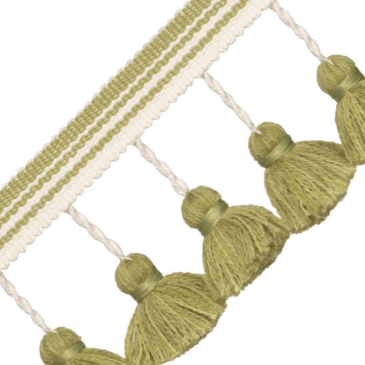 Sorrento Tassel Fringe Trim by Samuel & Sons in Basil