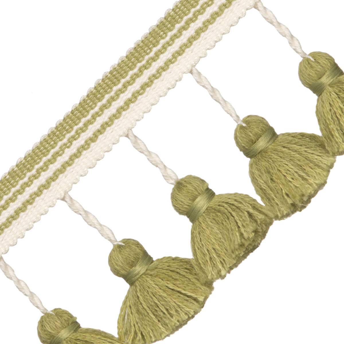 Sorrento Tassel Fringe Trim by Samuel & Sons in Basil