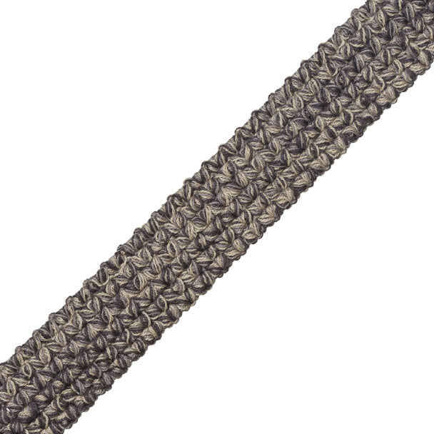 Mackay Tweed Border Trim by Samuel & Sons in Charcoal