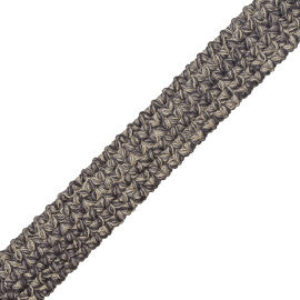 Mackay Tweed Border Trim by Samuel & Sons in Charcoal