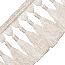 Collingsville Linen Tassel Fringe Trim by Samuel & Sons in Ivory