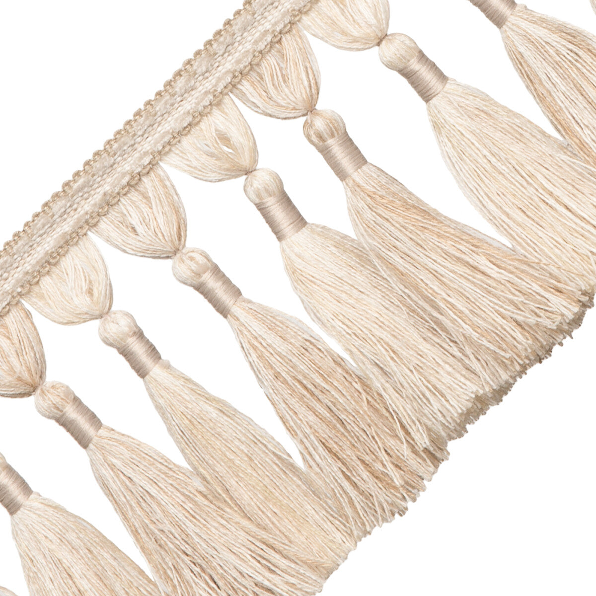 Collingsville Linen Tassel Fringe Trim by Samuel & Sons in Sand