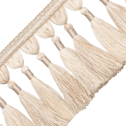Collingsville Linen Tassel Fringe Trim by Samuel & Sons in Sand