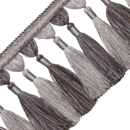 Collingsville Linen Tassel Fringe Trim by Samuel & Sons in Shale