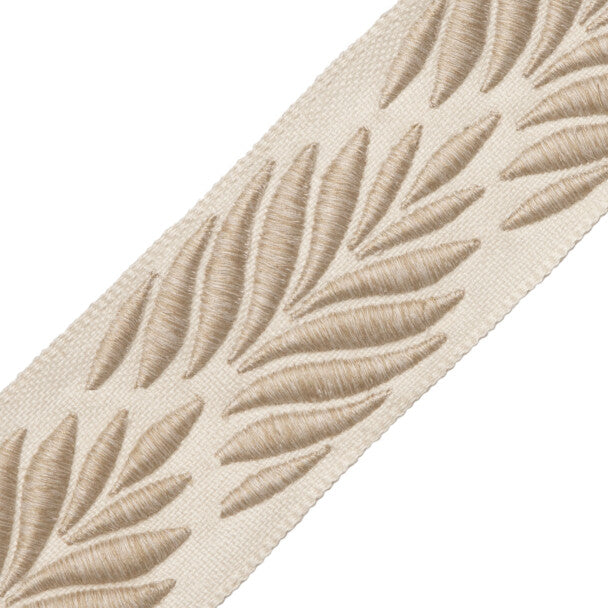 Isa Embroidered Border Trim by Samuel & Sons in Sand