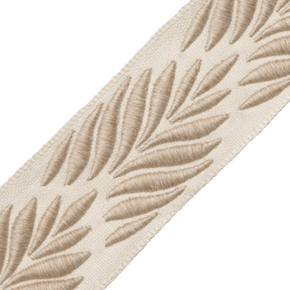 Isa Embroidered Border Trim by Samuel & Sons in Sand