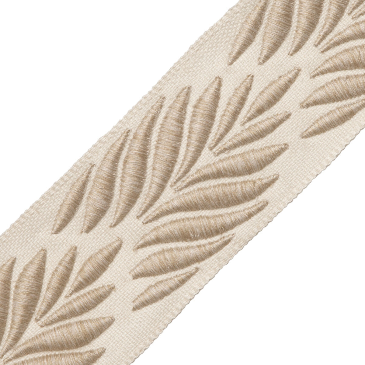 Isa Embroidered Border Trim by Samuel & Sons in Sand