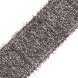 Capella Mohair Border Trim by Samuel & Sons in Shale