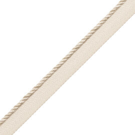 1/8" Veronique Cord With Tape Trim by Samuel & Sons in Pearl